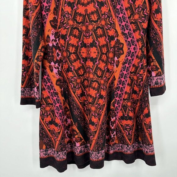 The Pyramid Collection Long Sleeve Floral Aztec Pattern Stretch Dress Sz XL - Picture 8 of 8